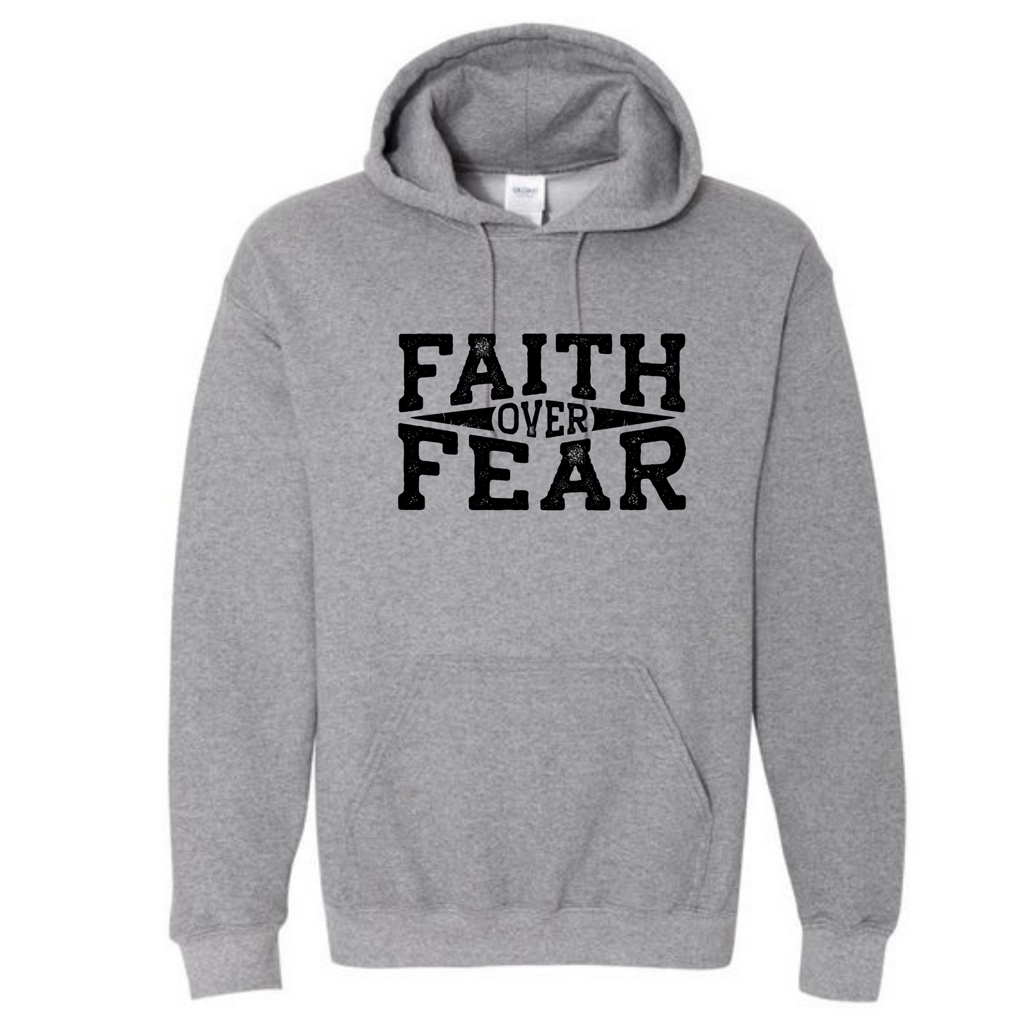 Faith Over Fear Long Sleeve Hooded Sweatshirt