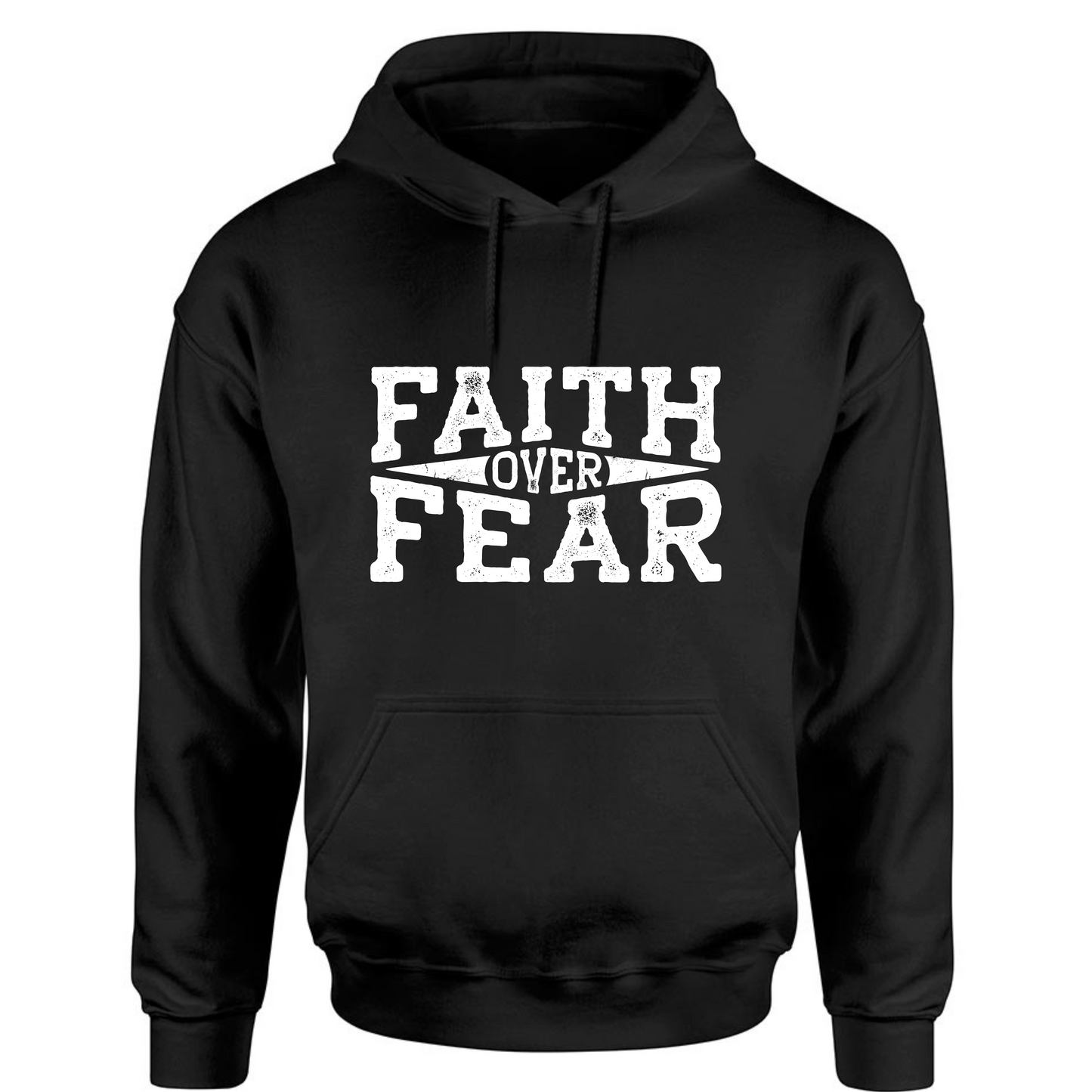 Faith Over Fear Long Sleeve Hooded Sweatshirt