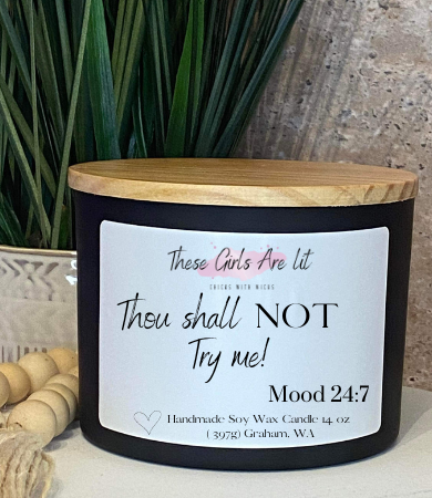 14 oz Glass Butt Naked Candle