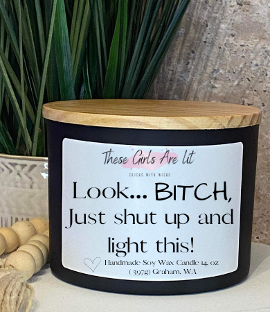 14 oz Glass Butt Naked Candle