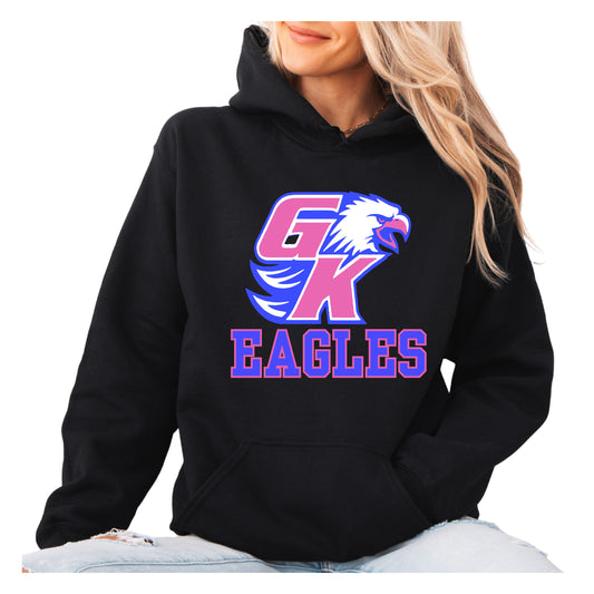 GK Eagles Pink Logo Hoodie