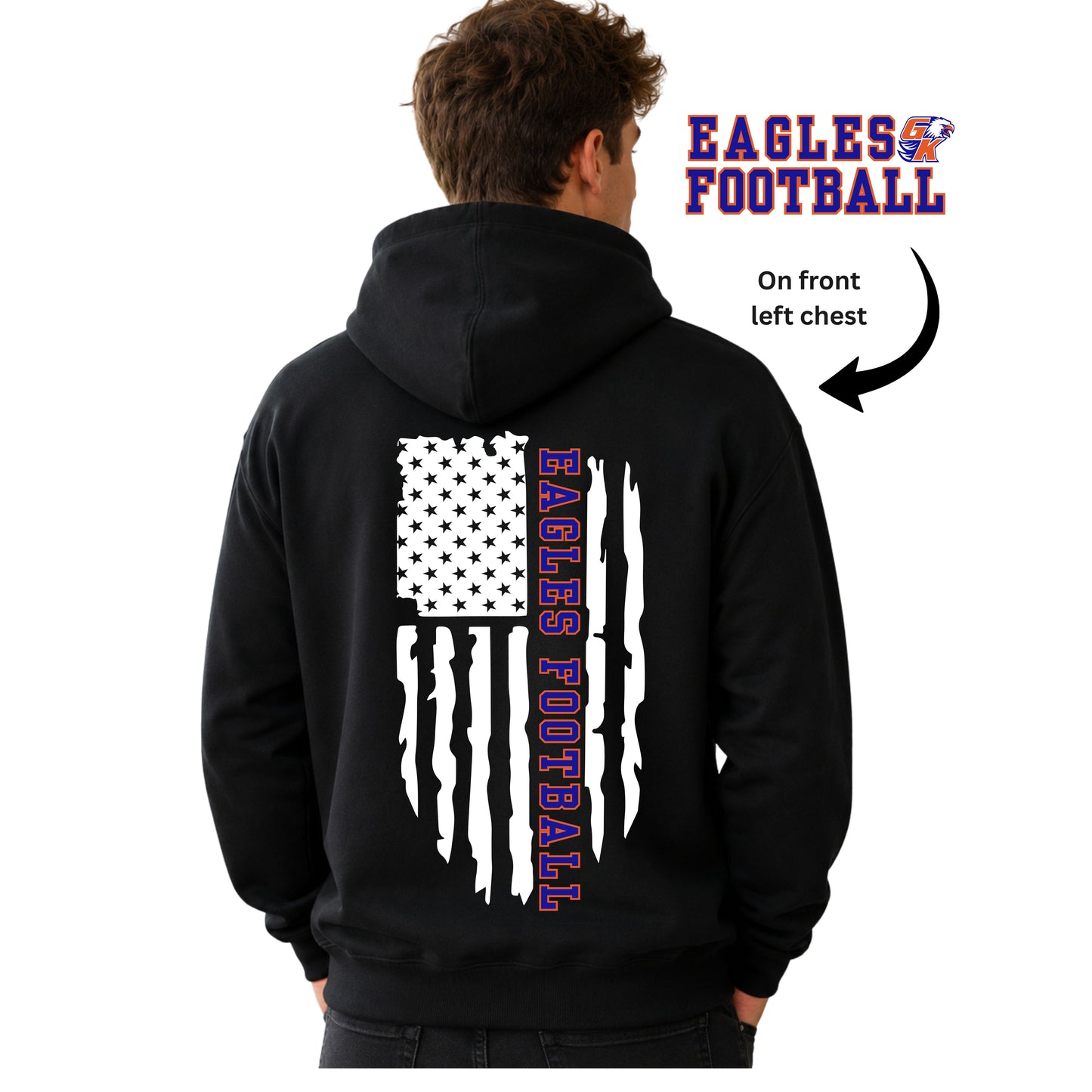 Eagles Football W/Flag