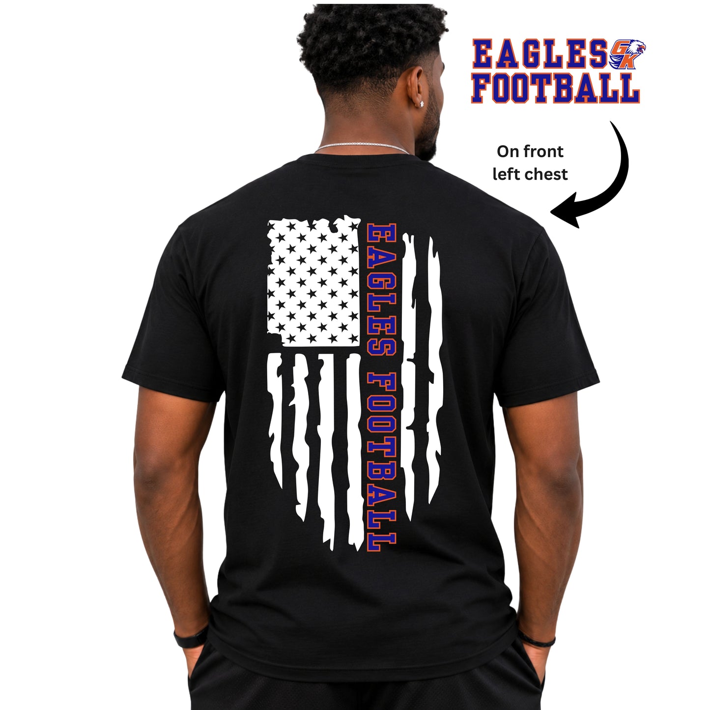 Eagles Football W/Flag