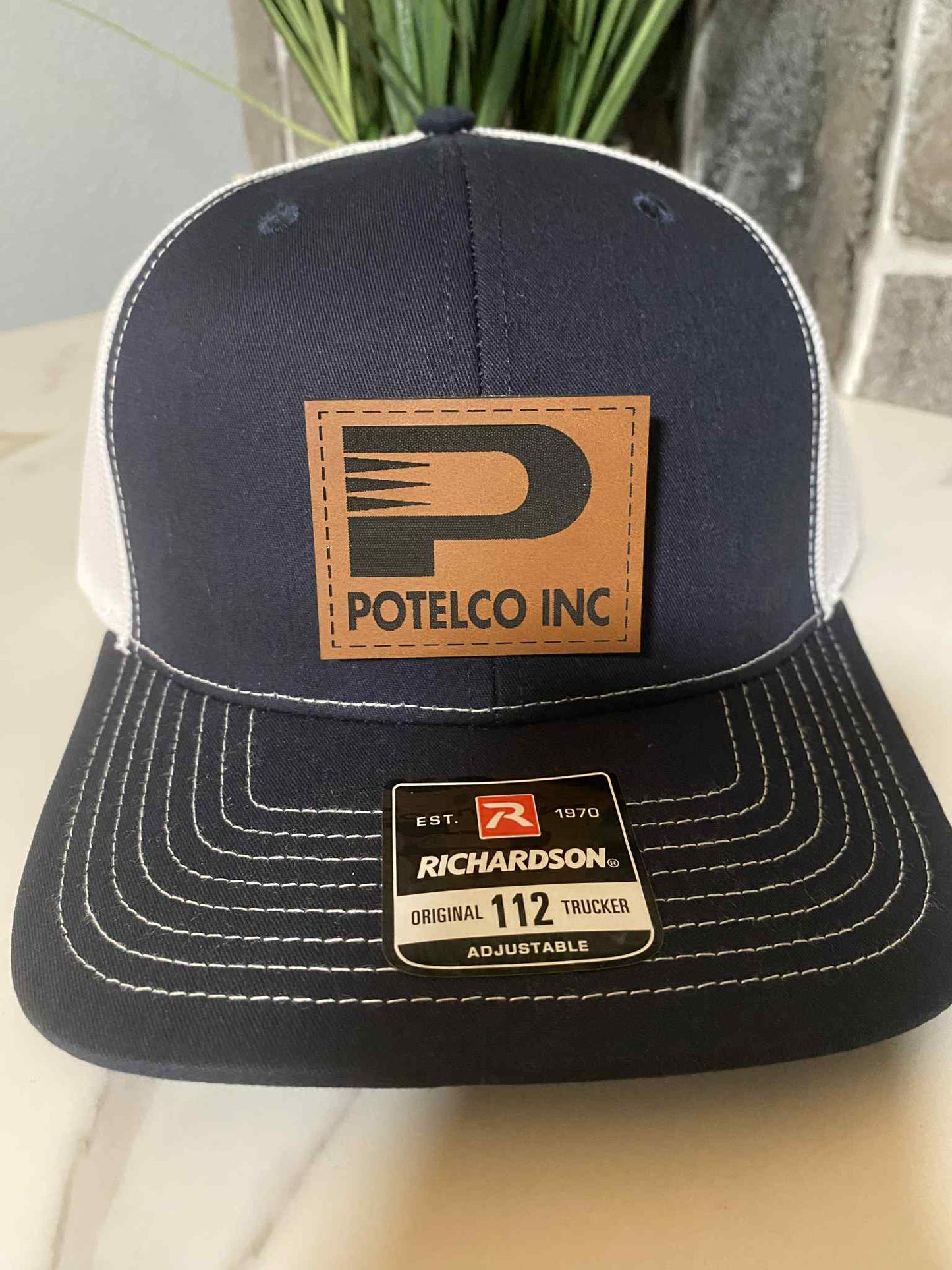 Custom Trucker leather Patch Hat