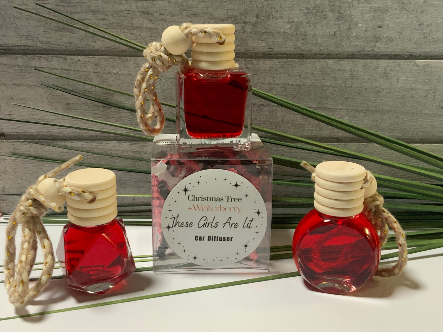Hanging Car Diffuser Christmas Tree + Winterberry