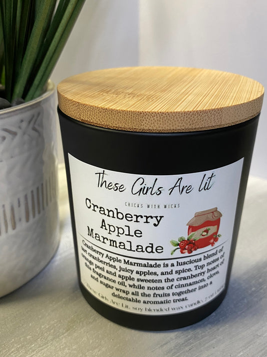 8 oz Glass Cranberry Apple Marmalade Candle