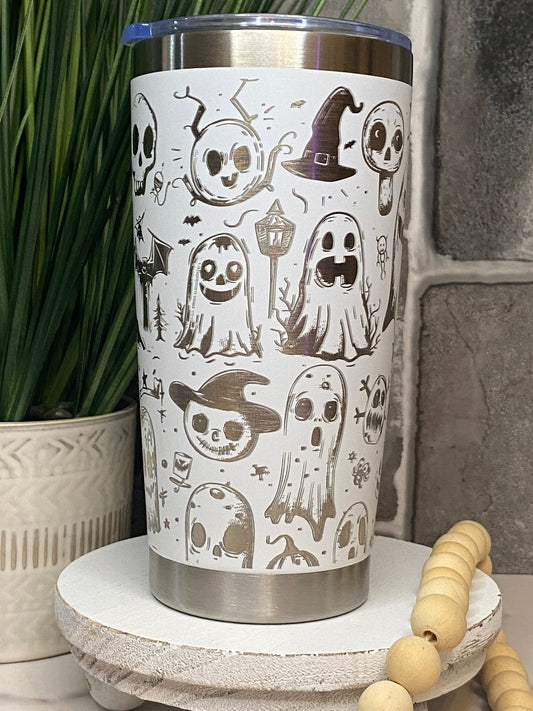 20 oz Etched Ghost Tumbler