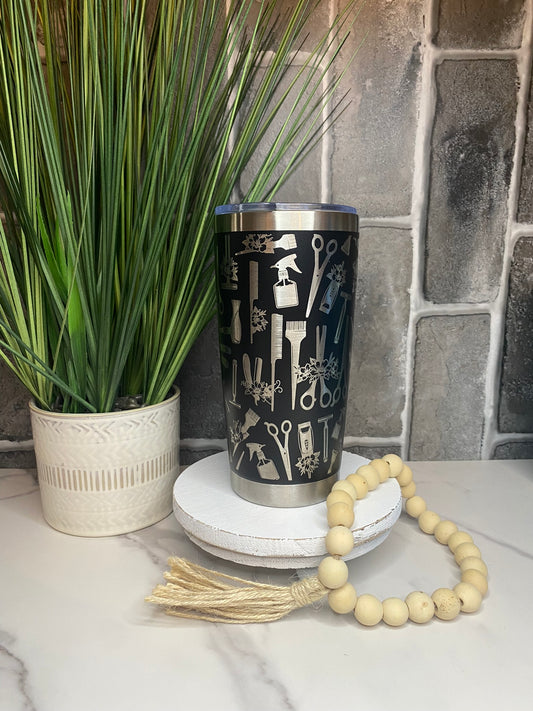 20 oz Etched Hair Stylist Tumbler