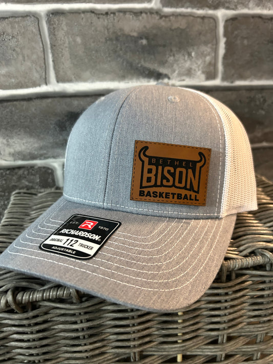 Trucker Hat - Bison Brown Leather Patch