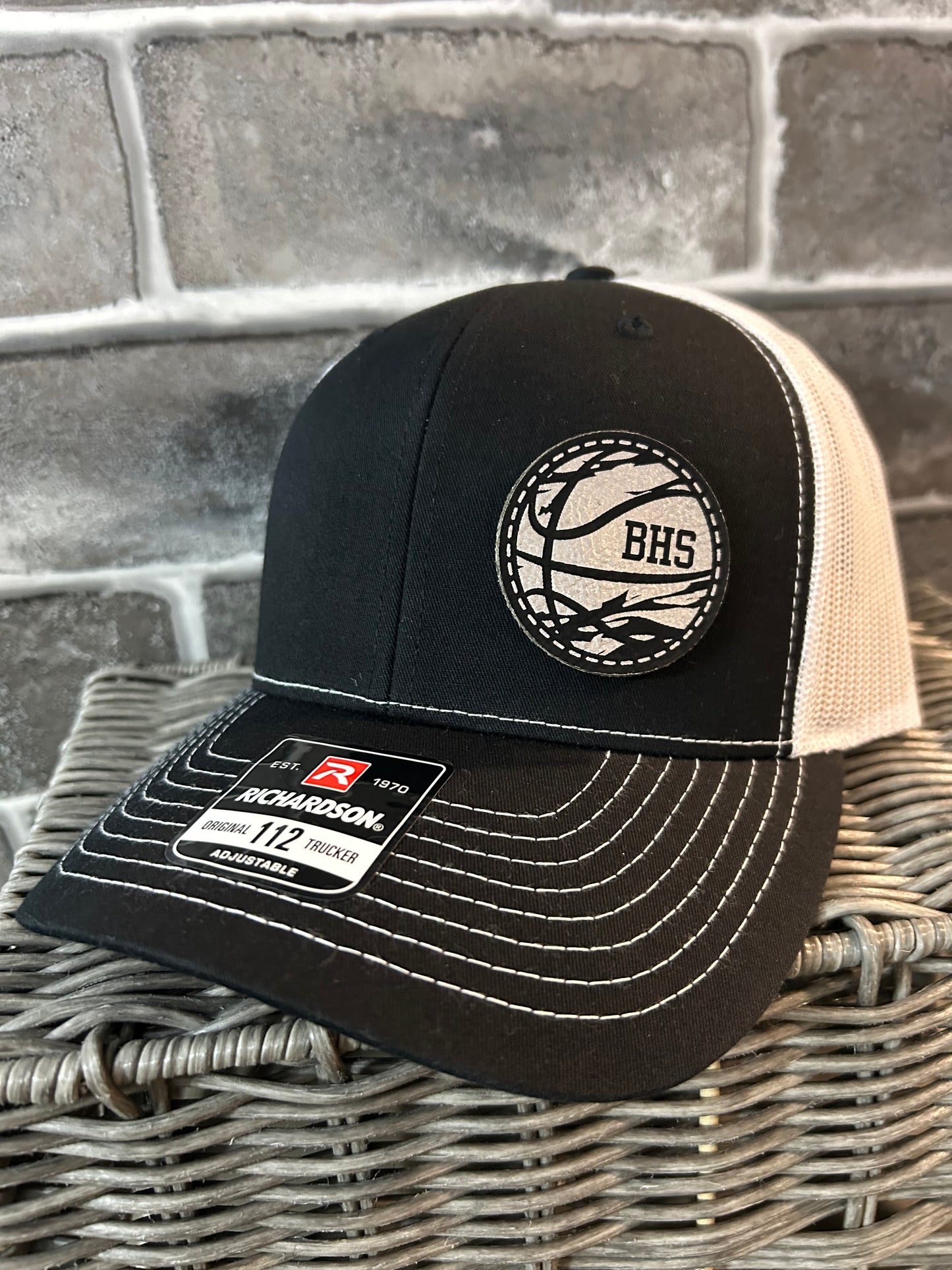 Trucker Hat-BHS Basketball Silver & Black Patch