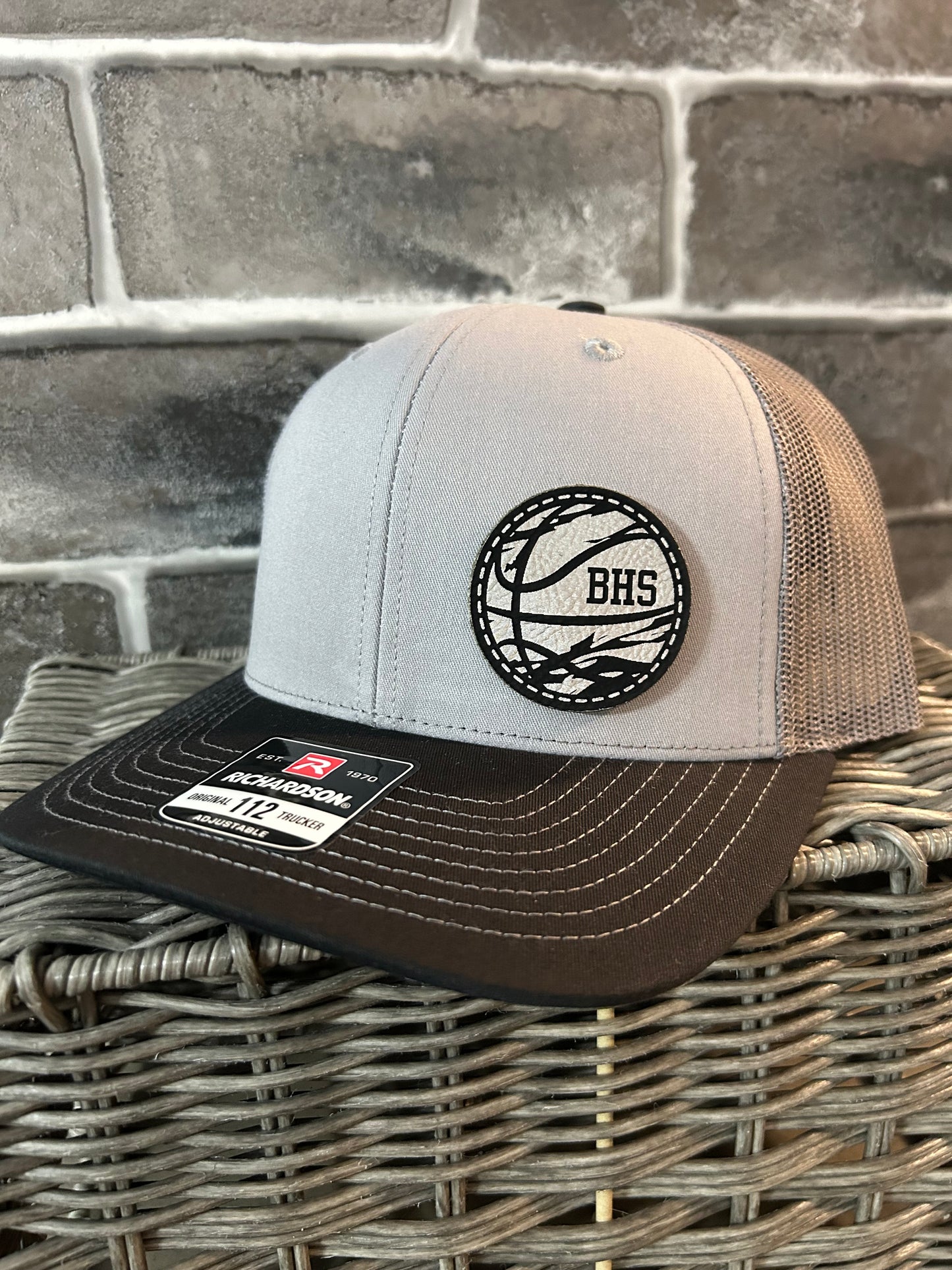 Trucker Hat-BHS Basketball Silver & Black Patch