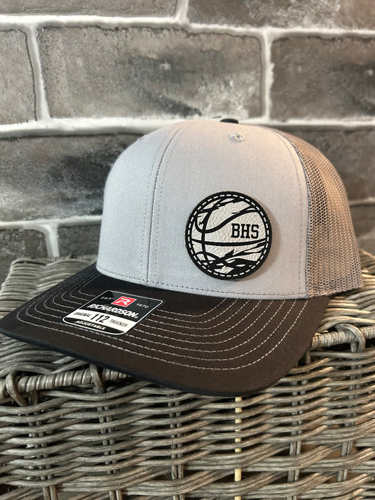 Trucker Hat-BHS Basketball Silver & Black Patch