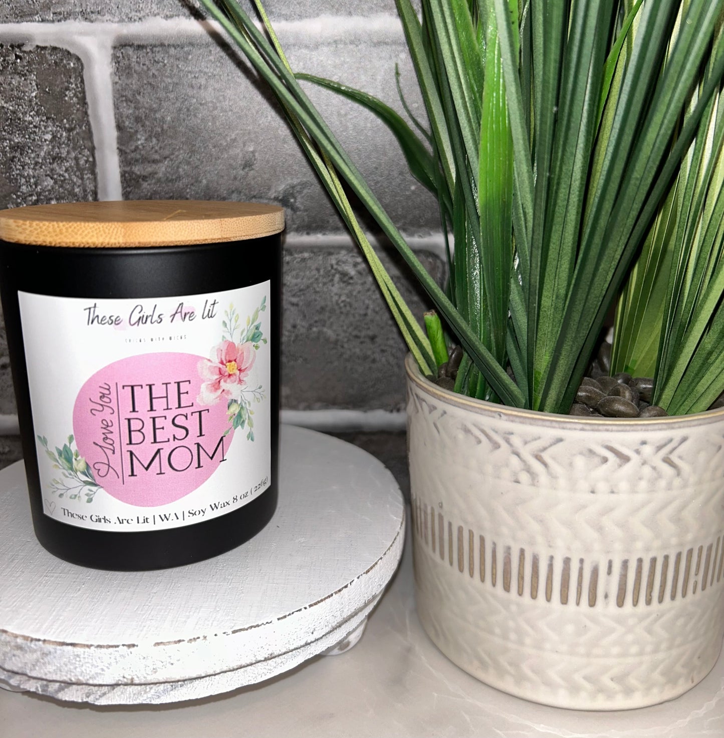 8 oz Glass The Best Mom Candle