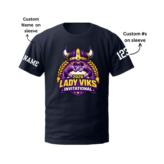 LADY VIKS INVITATIONAL BLACK T-SHIRT