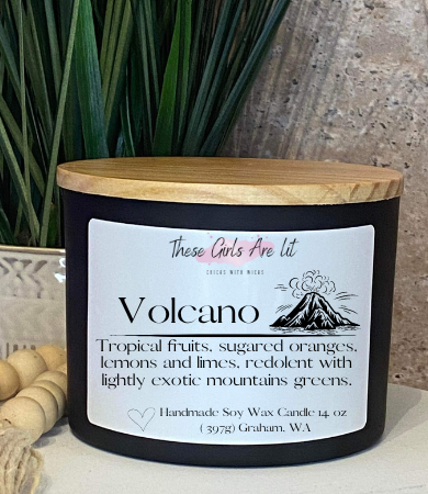 14 oz Glass Volcano Candle