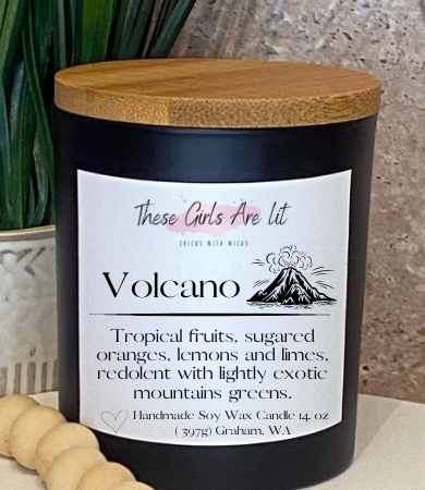 8 oz Glass Volcano Candle