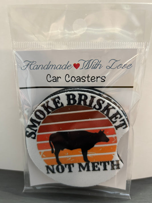 Car Coaster Smoke Brisket