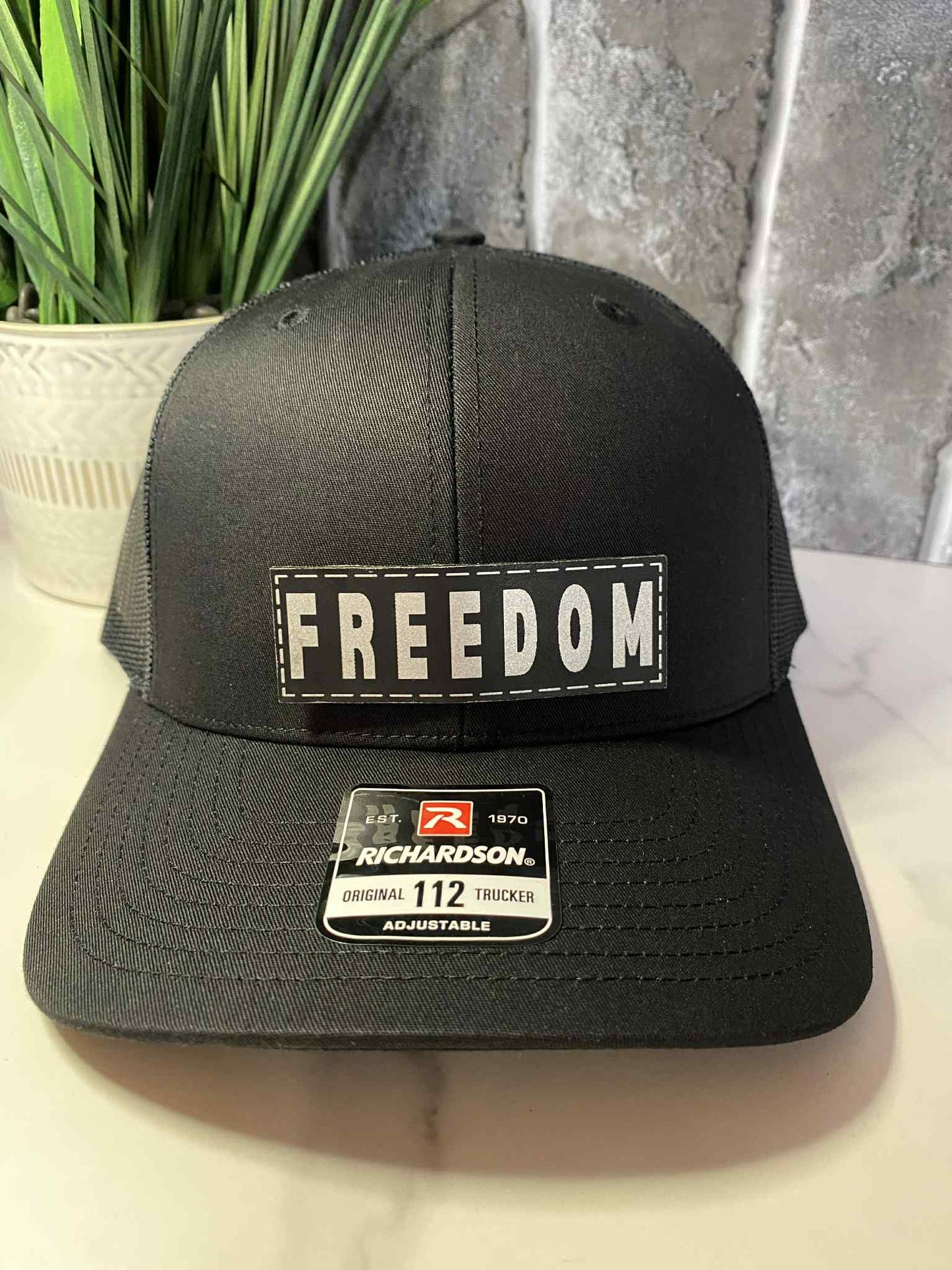 Freedom Leather Patch Trucker Hat