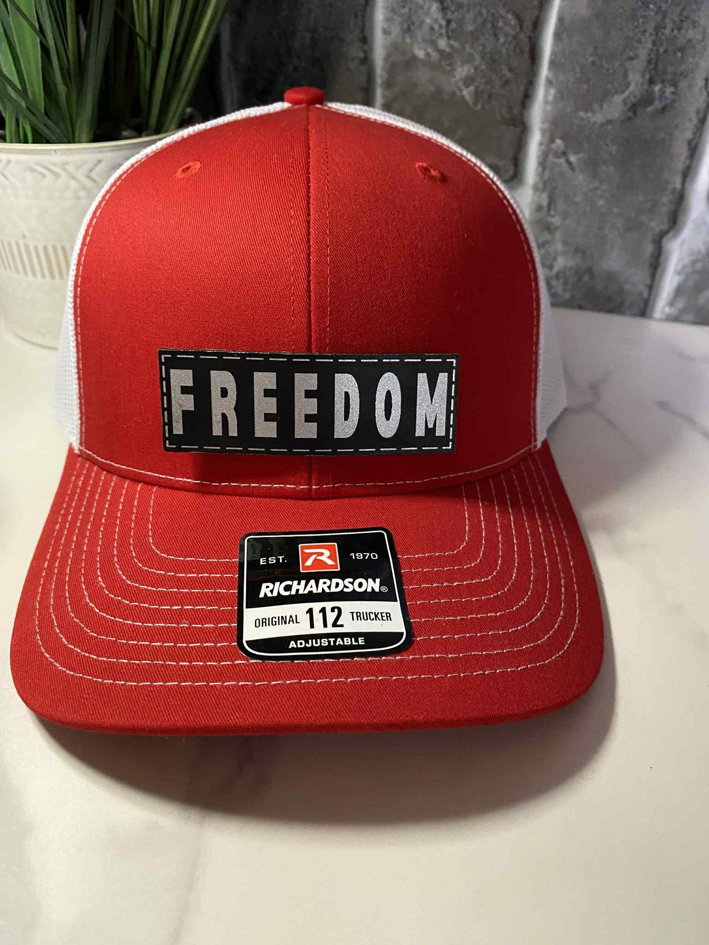Freedom Leather Patch Trucker Hat