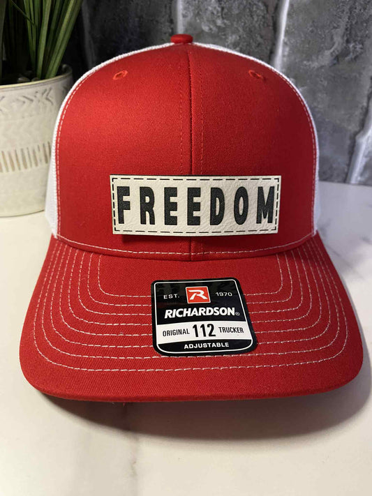 Freedom Leather Patch Trucker Hat