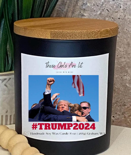 8 oz Glass #TRUMP2024 Candle