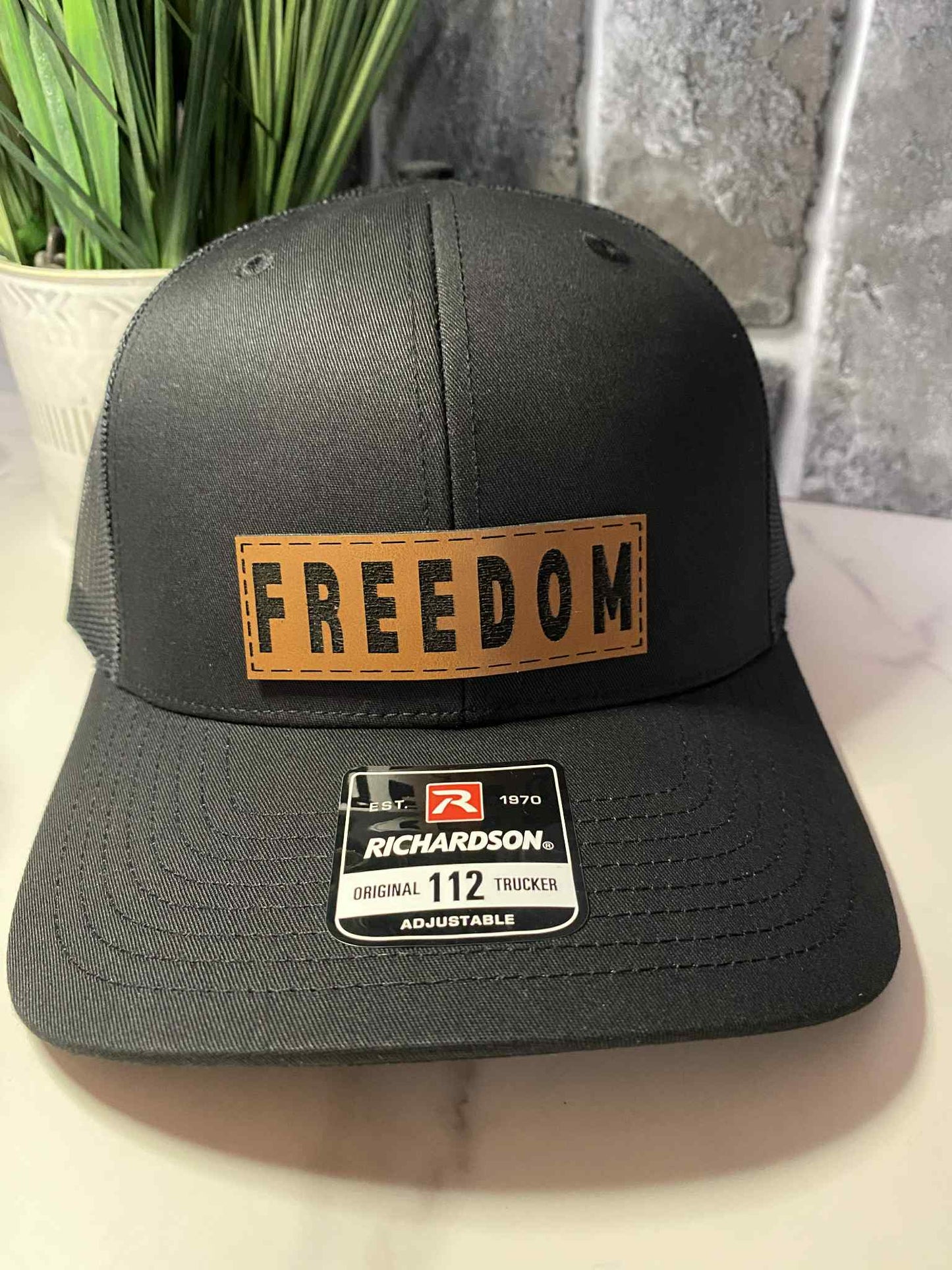 Freedom Leather Patch Trucker Hat