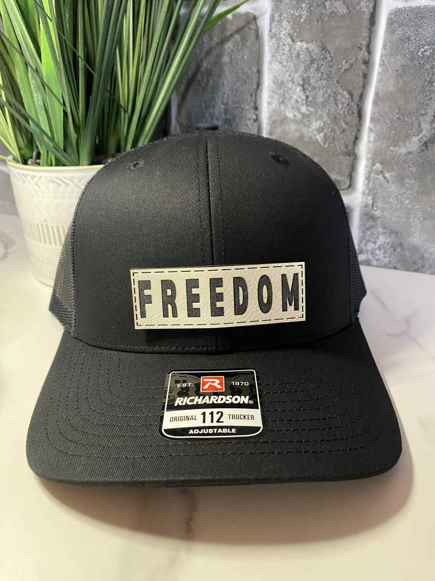 Freedom Leather Patch Trucker Hat