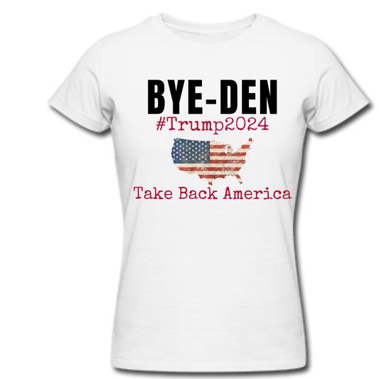 BYE-DEN American Flag Short Sleeve T-Shirt