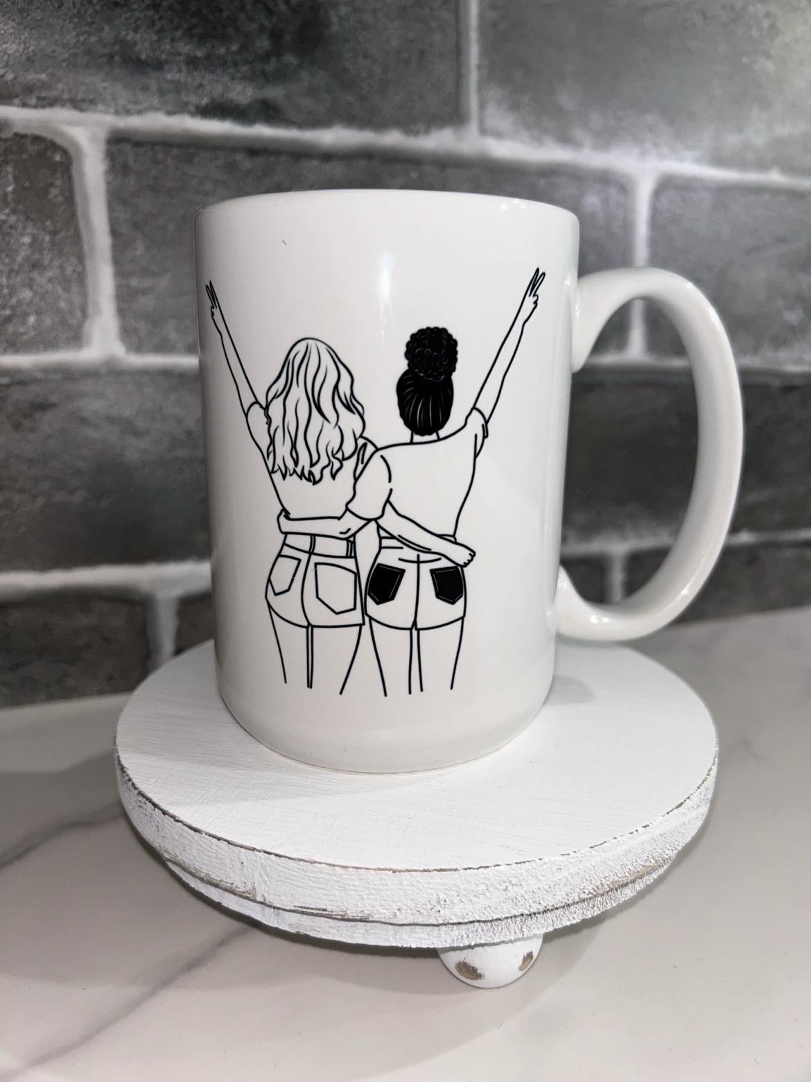 15oz Back Off I Have A Crazy Bestie Ceramic Mug