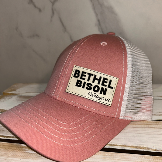 Pink & White Ponytail Hat