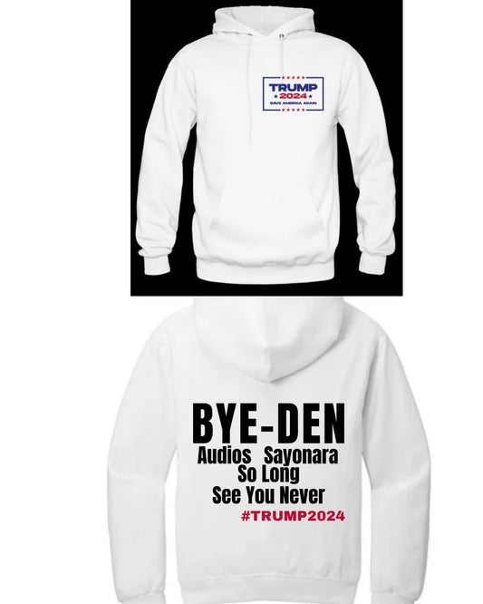 BYE-DEN See Ya Never Long Sleeve Hooded Sweatshirt